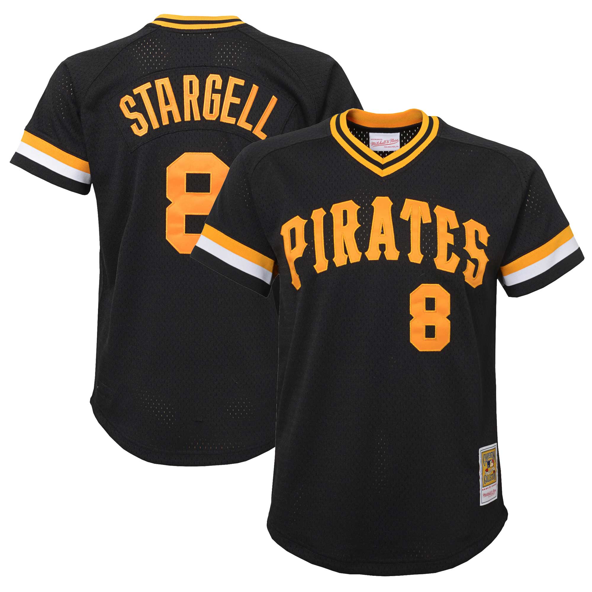 Willie Stargell Pittsburgh Pirates Mitchell & Ness Youth Cooperstown Collection Mesh Batting Practice Jersey – Black