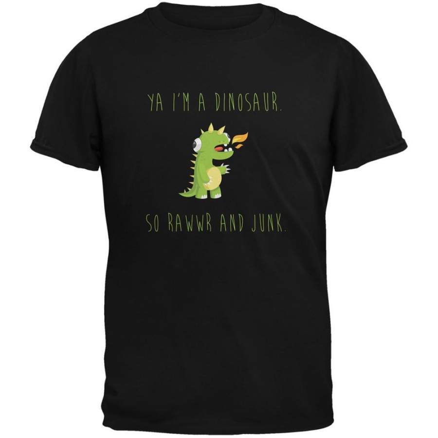 Ya I’m a Dinosaur – Goofy Black Youth T-Shirt