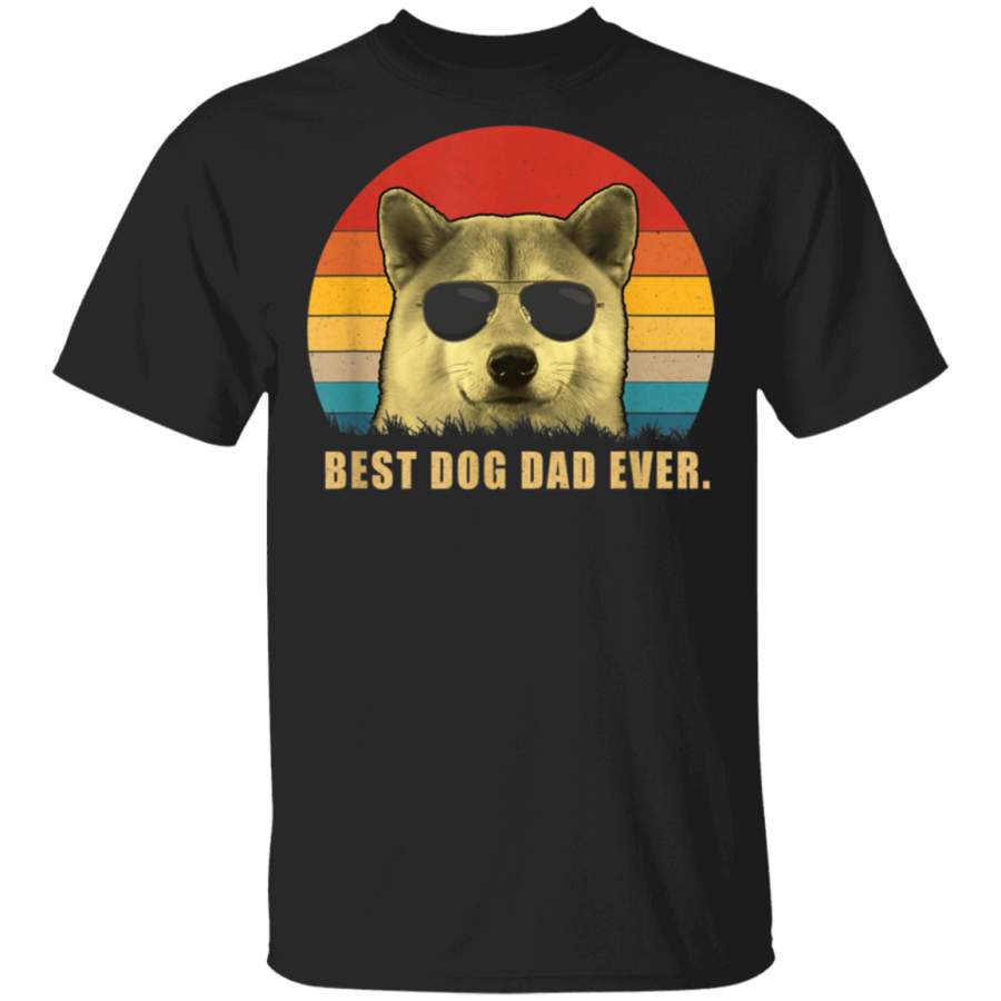 Vintage Best Dog Dad Ever T shirt Shiba Inu Shirts