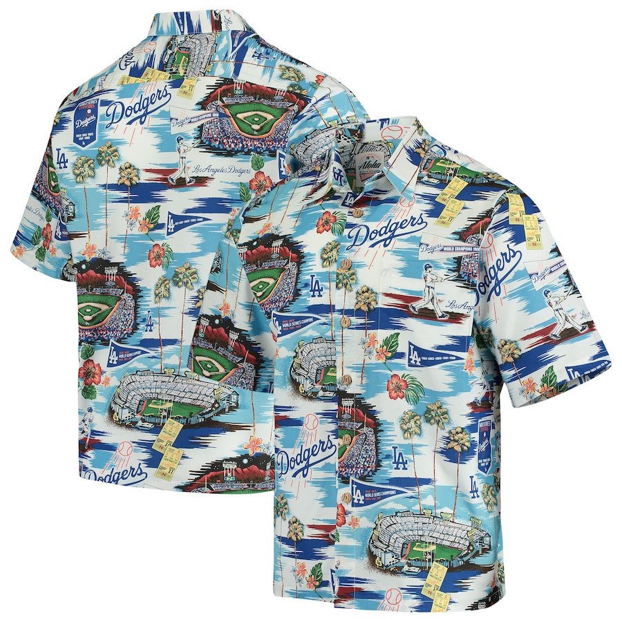 Los Angeles Dodgers Scenic Hawaii Shirt Royal Ha12606