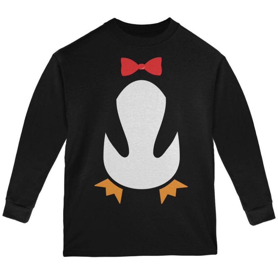 Halloween Penguin Costume Black Youth Long Sleeve T-Shirt