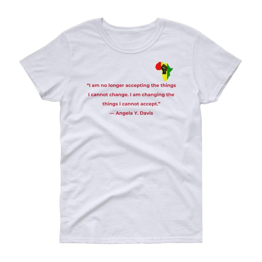 Black Power Fist – Women’s short sleeve t-shirt-Angela Davis