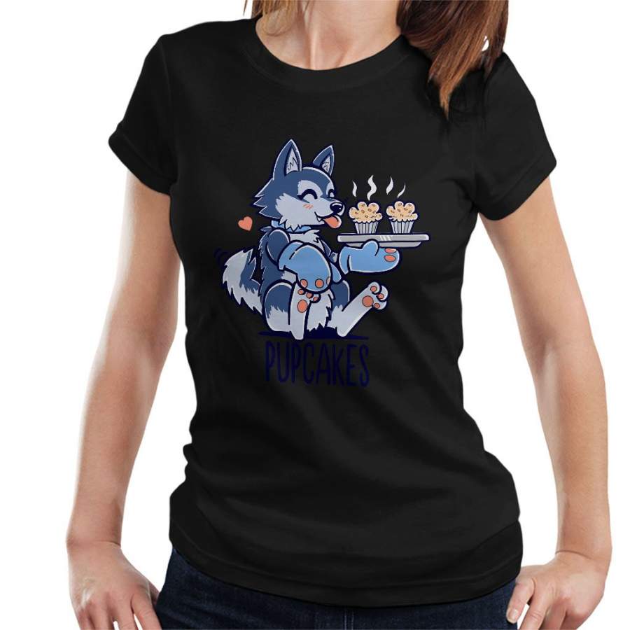 Husky Chef Dog Baking Pupcakes Women’s T-Shirt