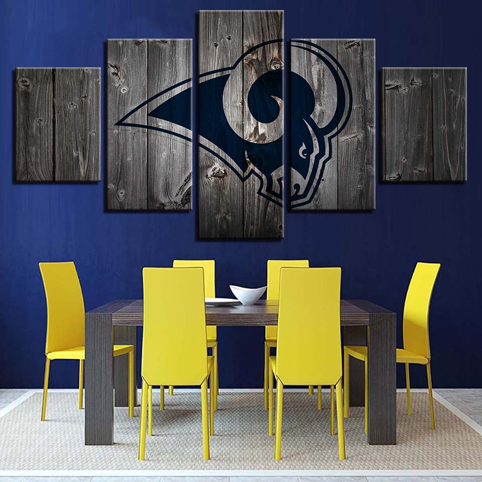 Los Angeles Rams Wall Art Wooden Canvas Print