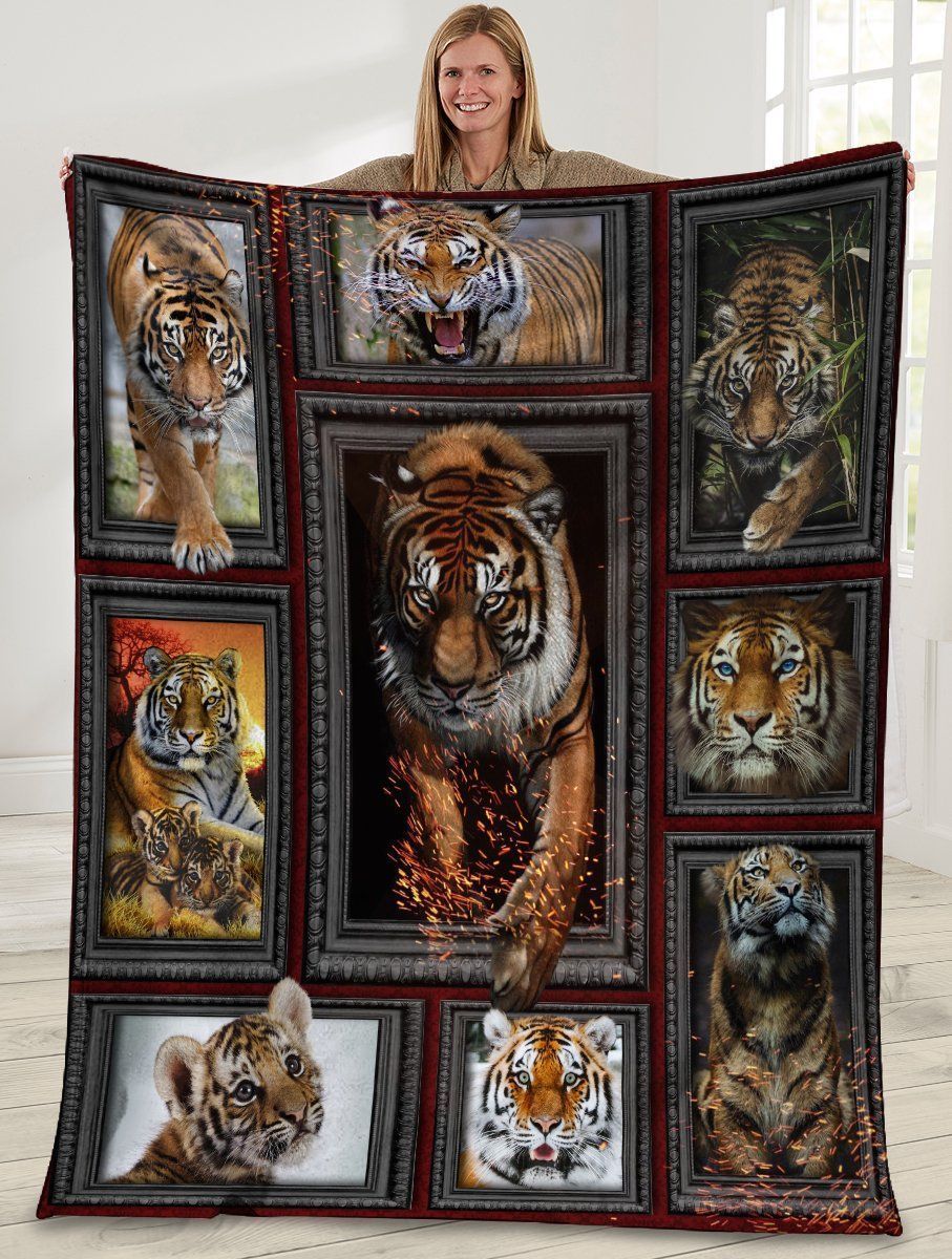 3d Tiger Wild Animals For Tiger Lovers Fleece Blanket