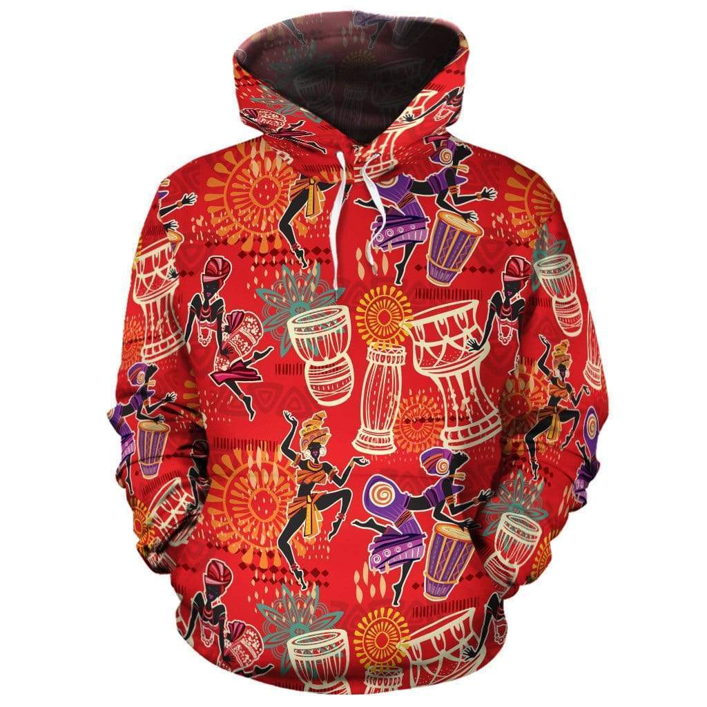 Wonderprint Hoodie – African Dancers Pattern Pullover