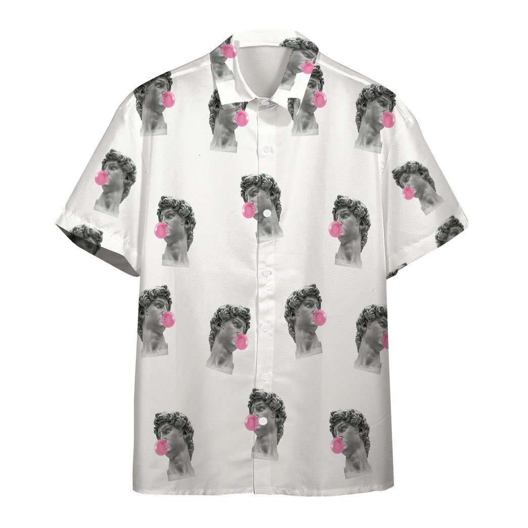 Gearhumans David Michelangelo Bubble Gum Custom Hawaiian Shirt Ha25738