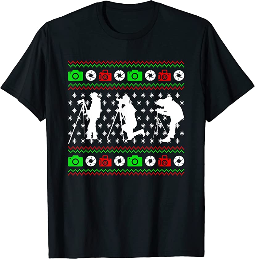 Ugly Christmas Photographer X-Mas Santa Claus New Year T-Shirt