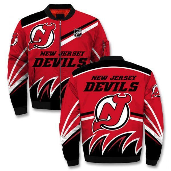 New Jersey Devils Printful 3D Bomber Jackets Bj318 – 1:1