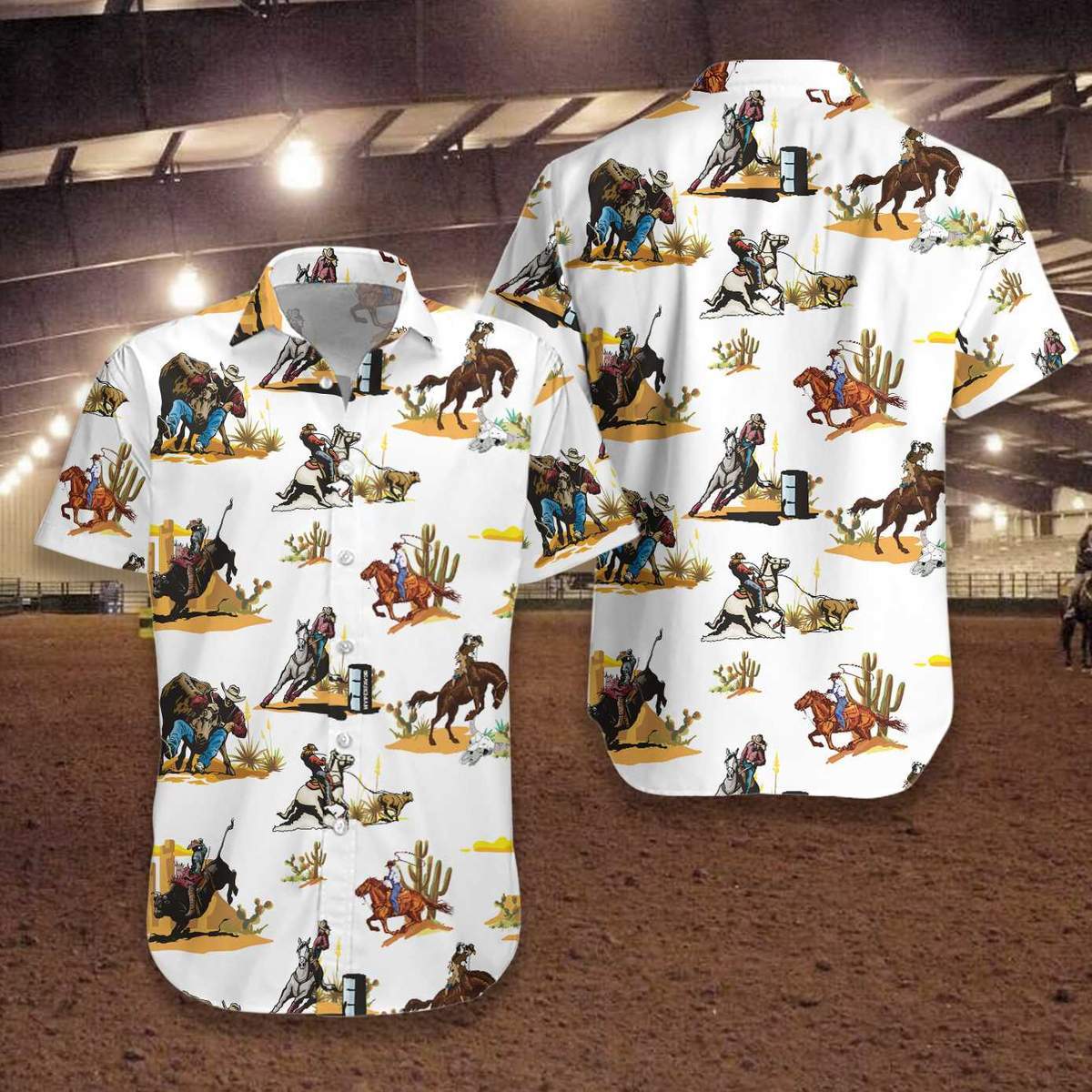 Rodeo Seamless Pattern Hawaii Shirt Unisex Adult Ha55926