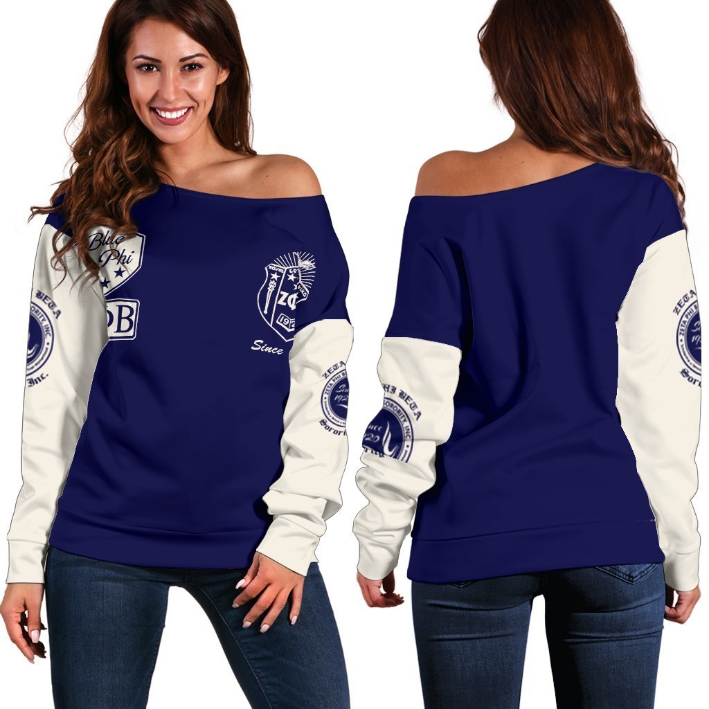 Zeta Phi Beta Shoulder Sweater