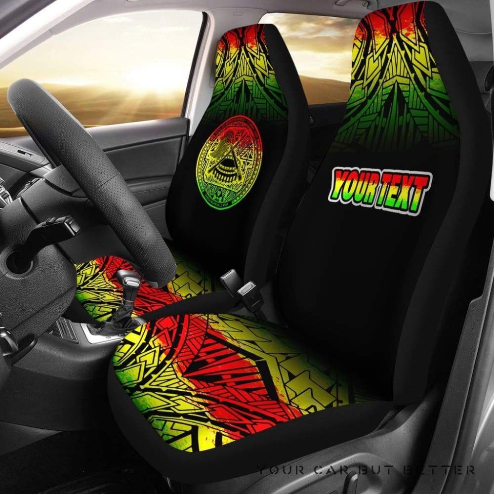 American Samoa Car Seat Covers Custom Fog Reggae Style