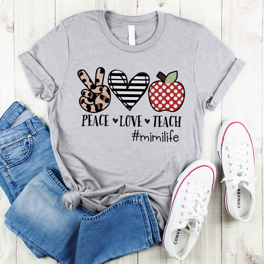 Personalized Peach Love Teach Mimilife Shirt