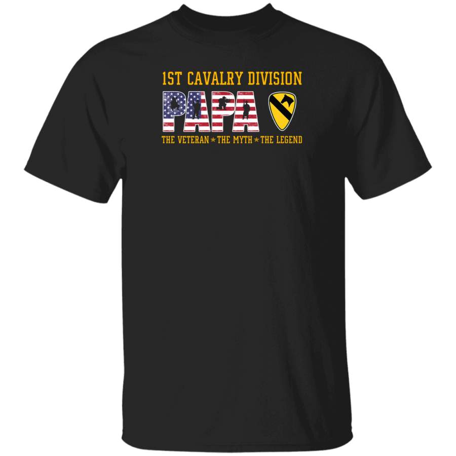 1st Cavalry Division Papa The Veteran The Myth The Legend T-Shirt Veterans Day Christmas Gift Mug