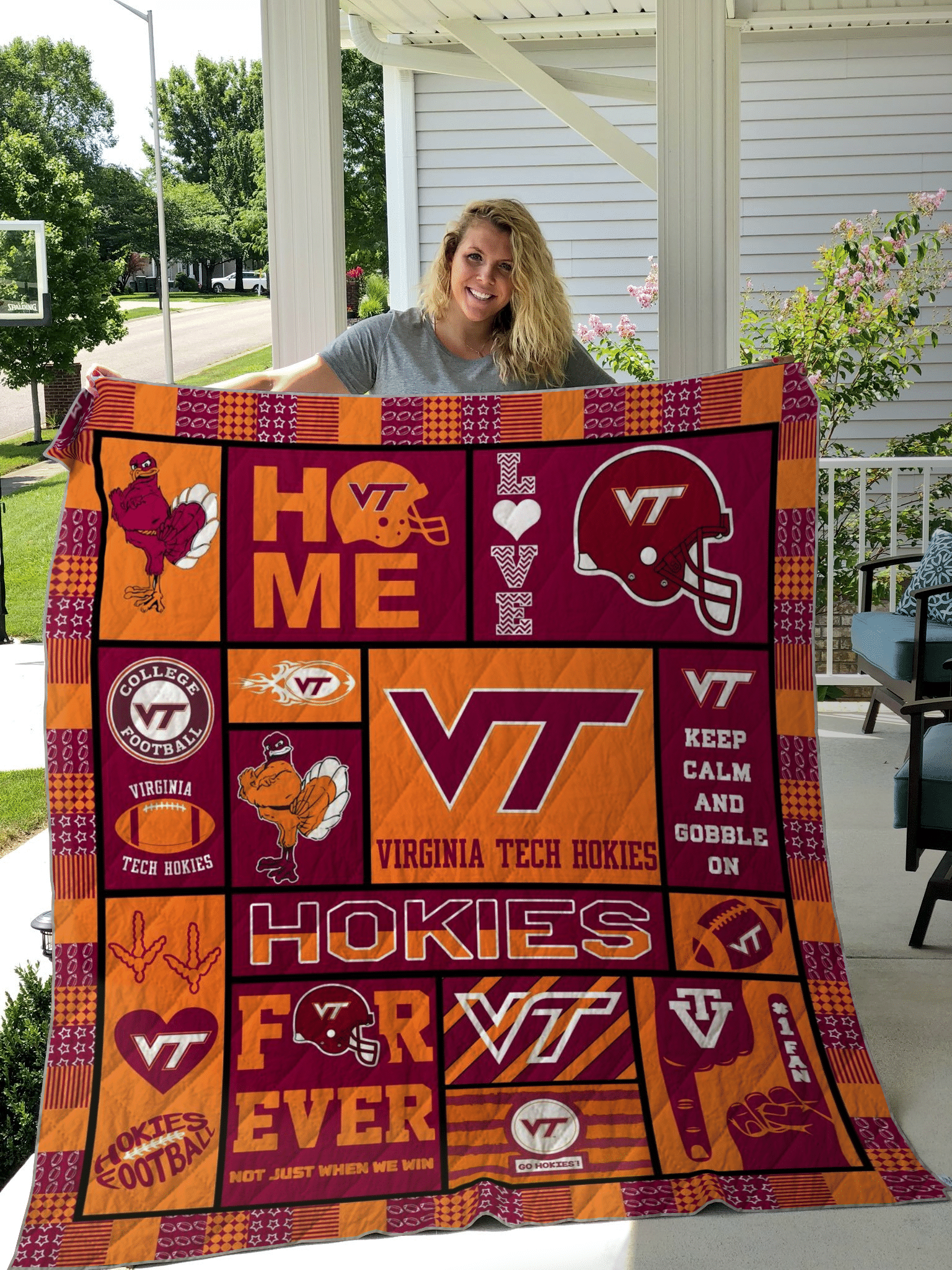 Virginia Tech Hokies LB0310290Q Quilt Blanket