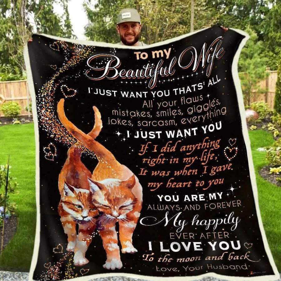You Are My Always And Forever Blanket Gift For Wife Who Loves Cat