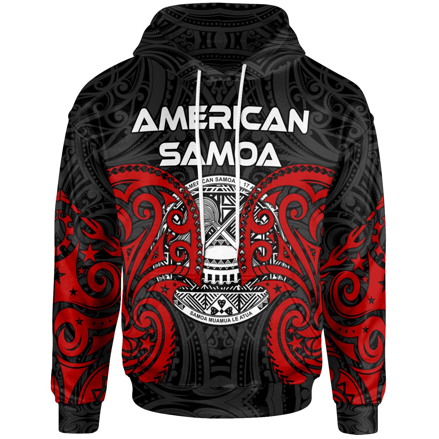 American Samoa Polynesian Custom Personalised Hoodie – American Samoan Spirit – BN12