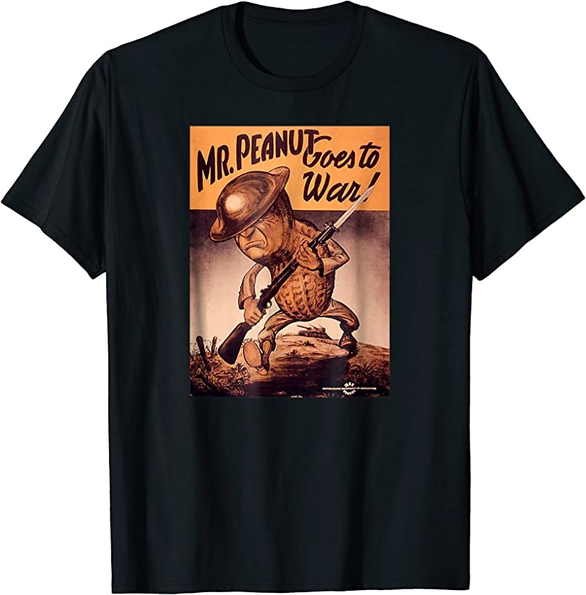 Vintage poster Shirt Mr. Peanut Goes to War T-Shirt