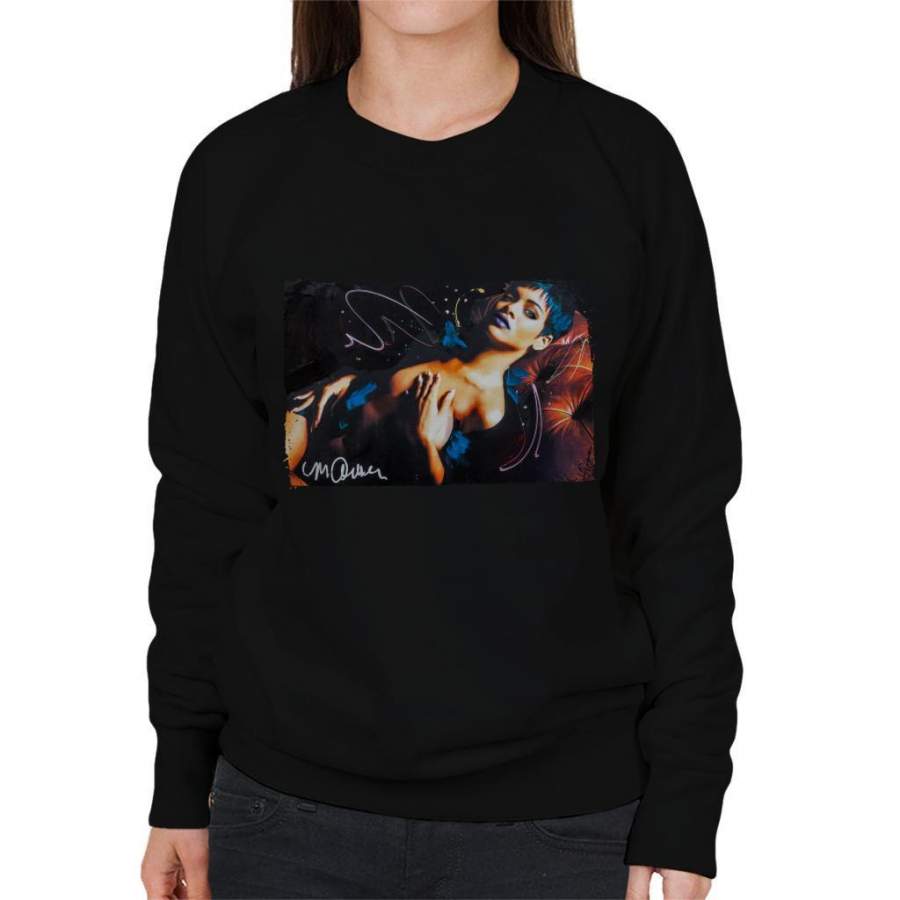 Sidney Maurer Original Portrait Of Rihanna White Women’s Sweatshirt