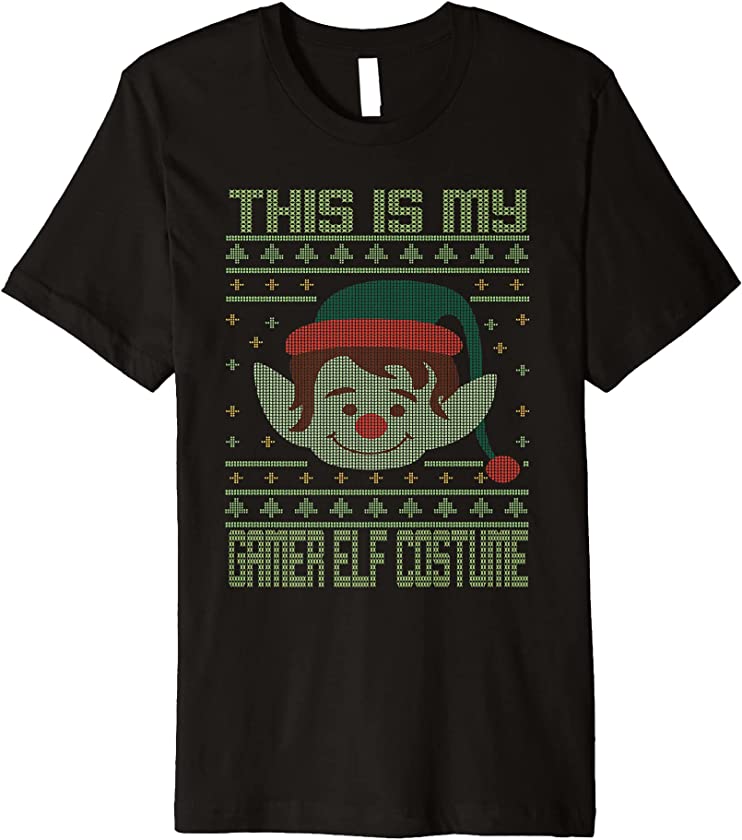 This Is My Gamer Elf Costume – Elf Ugly Christmas Premium T-Shirt