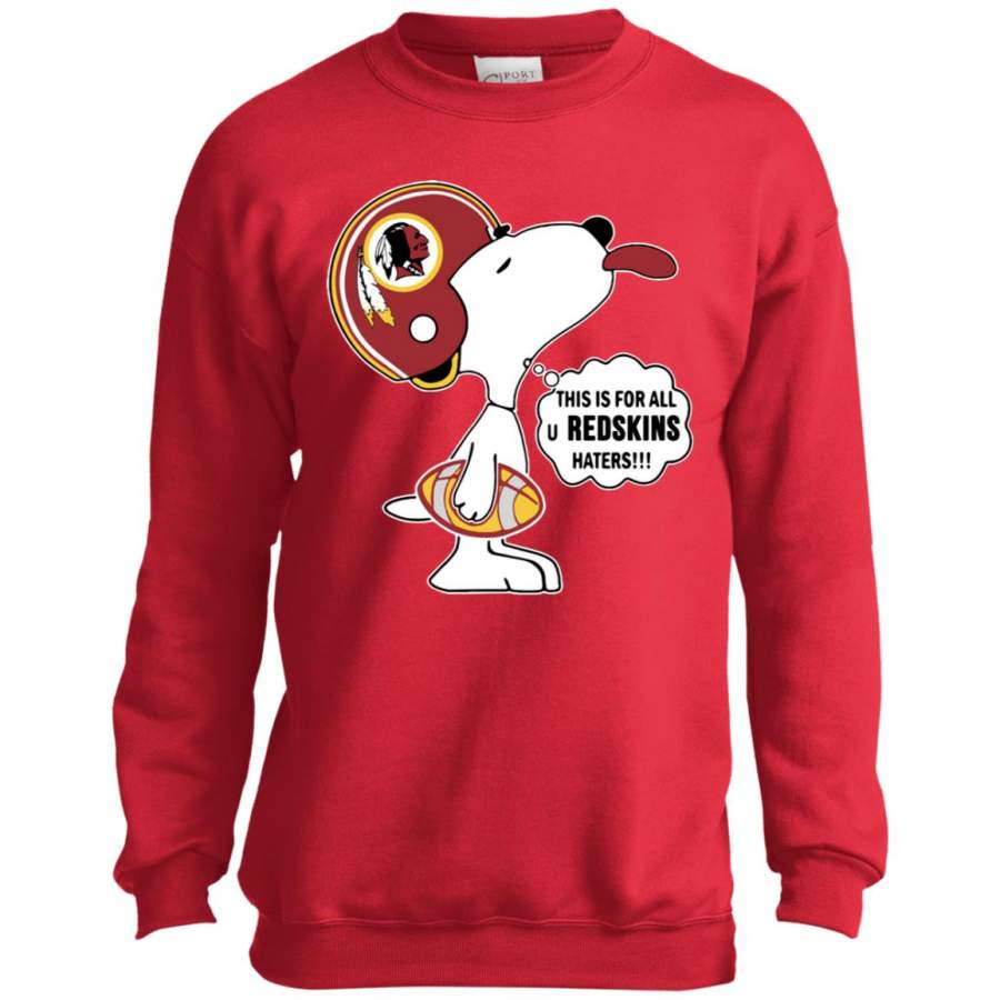 Washington Redskins Snoopy Youth Kids Sweatshirt