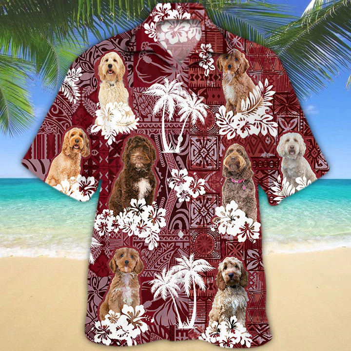 Cockapoo Red Hawaii Gift For Dog Lover Animal Summer Hawaii Shirt Men Ha69128