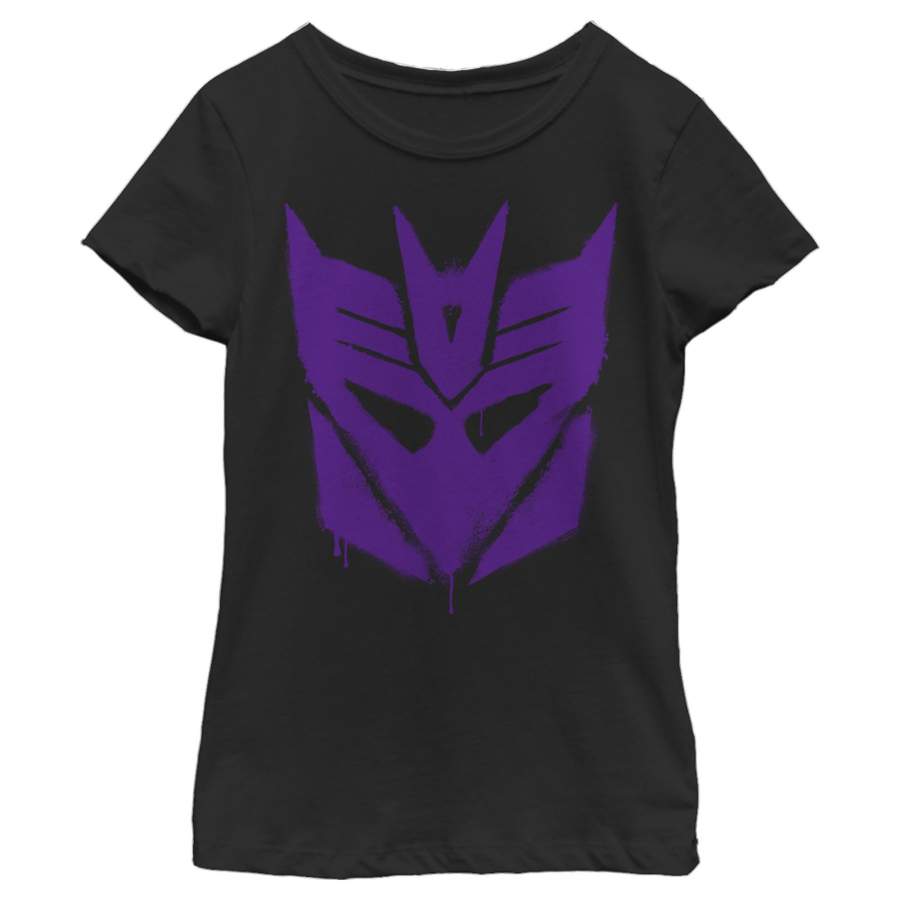 Transformers Girl’s Decepticon Graffiti Logo  T-Shirt