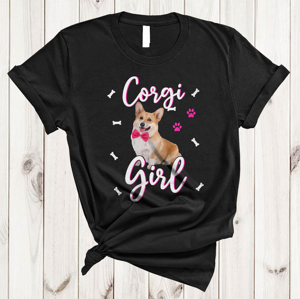 Corgi Girl Funny Women Puppy Mom Dog Mama Dog Paws Pet Owner Lover Gifts T-Shirt