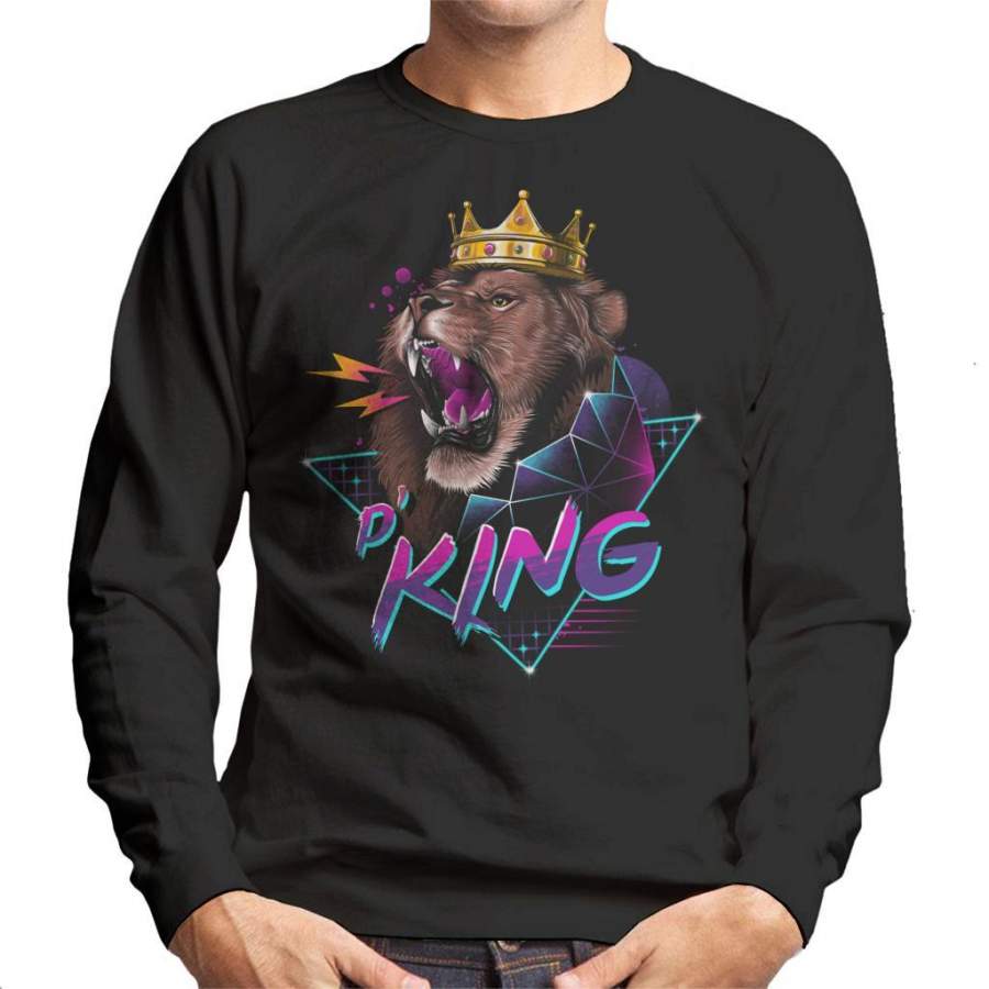 Rad King Lion Pun Men’s Sweatshirt