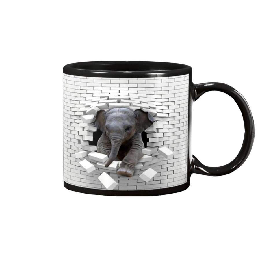 Elephants Break The Brick Wall For Elephant Lovers Mug