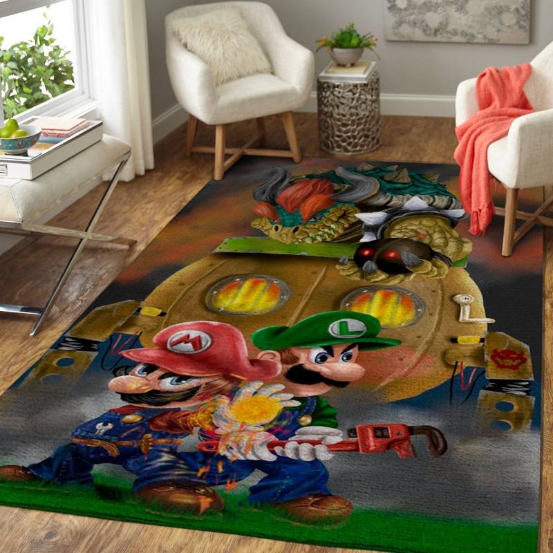 Super Mario Bros. Video Game Area Rug