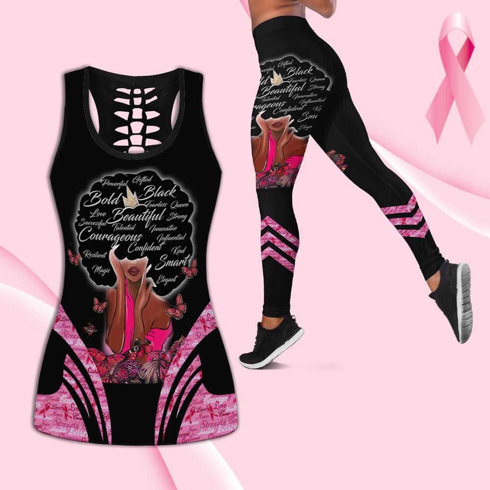 Breast Cancer Fight Like a Queen Tank-top & Leggings Set