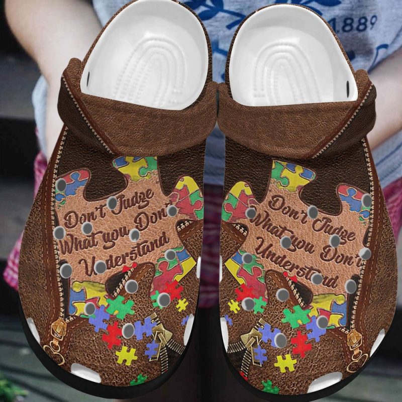 Autism Sympathy For Mens And Womens Gift For Fan Classic Water Rubber clog Shoes Comfy Footwear