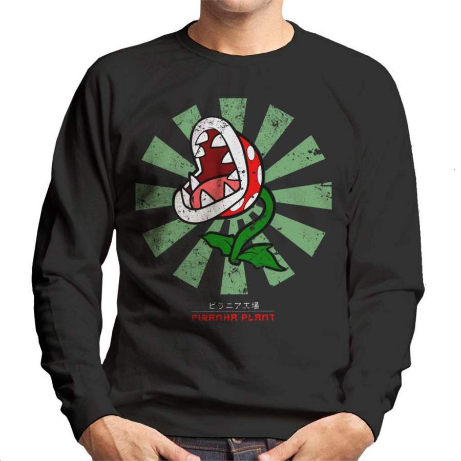 Piranha Plant Retro Japanese Mario Men’s Sweatshirt