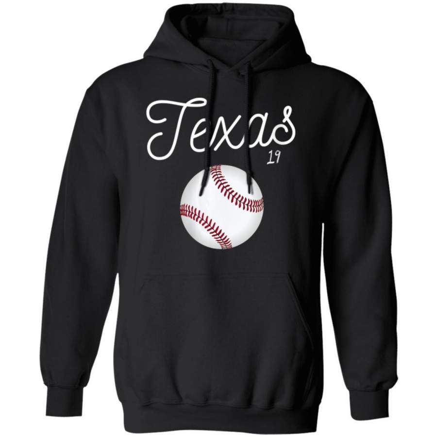 Womens Texas Baseball 2019 Giant Ranger Ball V-neck Hoodie