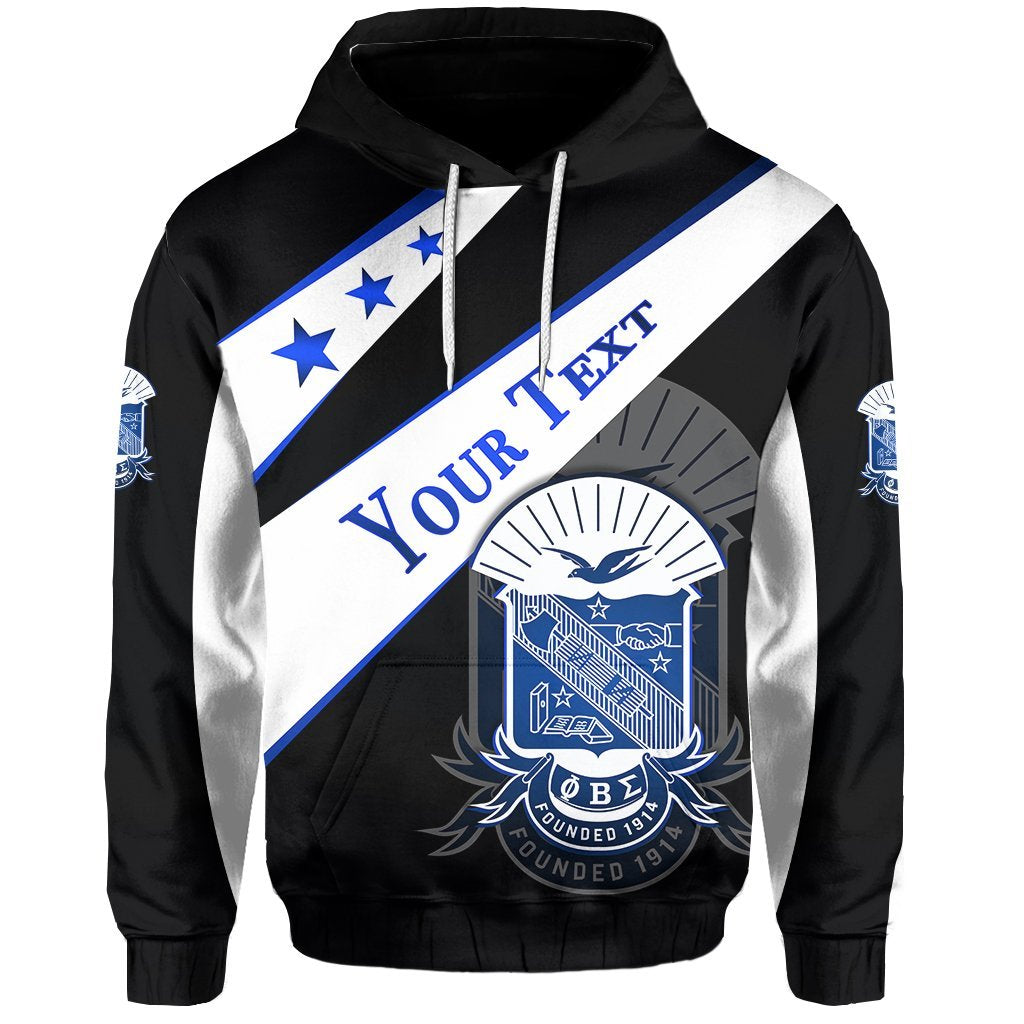 (Custom Personalised) Phi Beta Sigma Hoodie Lovers Version Black Lt13