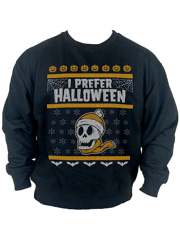 Unisex I Prefer Halloween Ugly Christmas Crewneck Sweatshirt By Cartel Ink