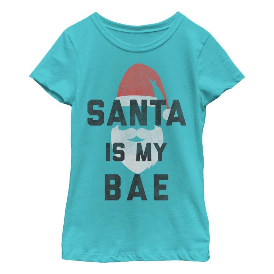 Lost Gods Girl’s Christmas Santa is My Bae  T Shirt