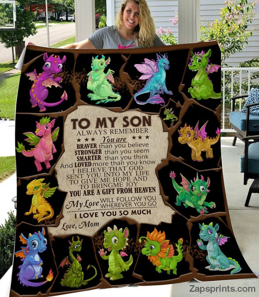 Gift For Son – To My Son – Dinosaur – You Are The Gift From Heaven – Blanket