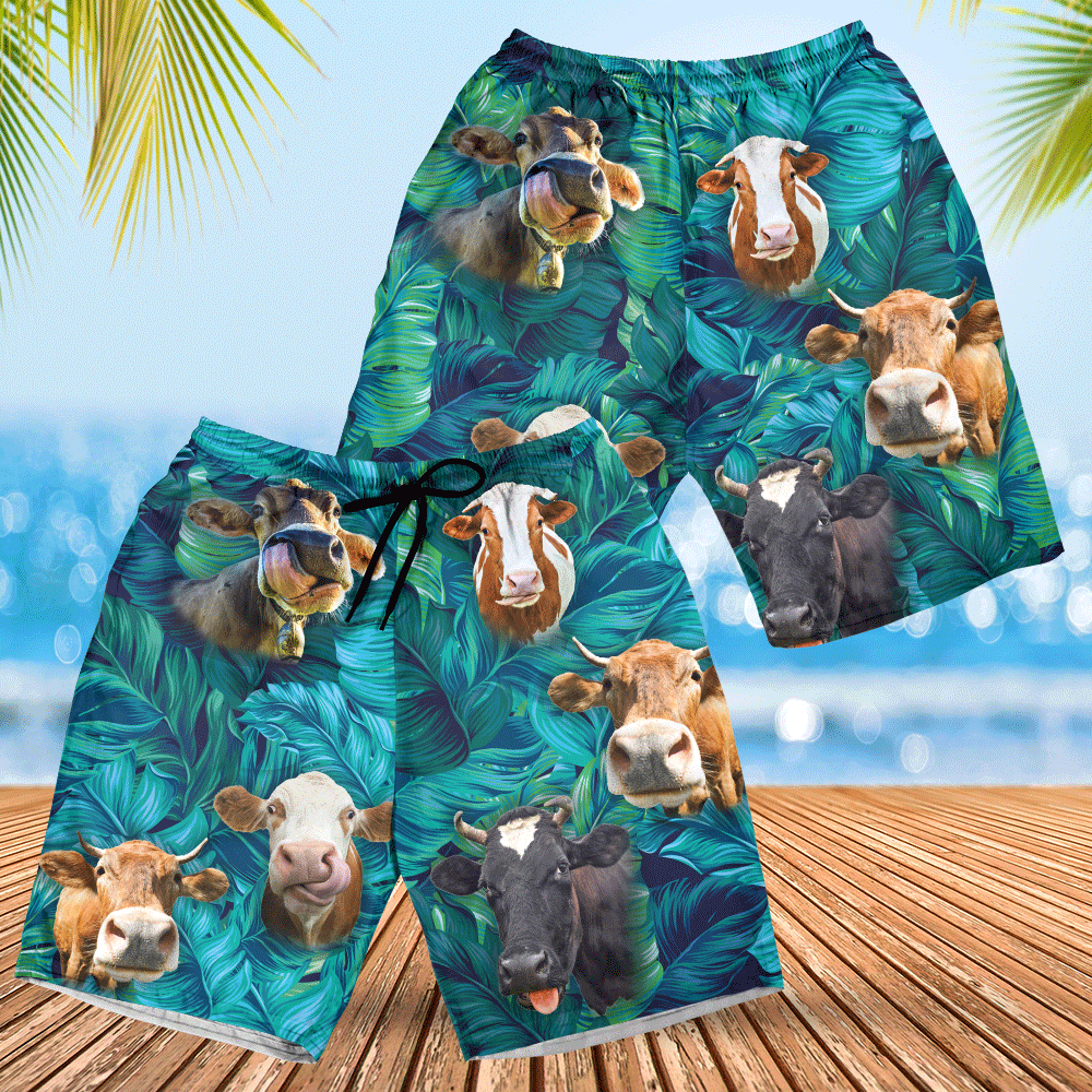 Cow Lovers Gift Hawaii Shorts Ha45148