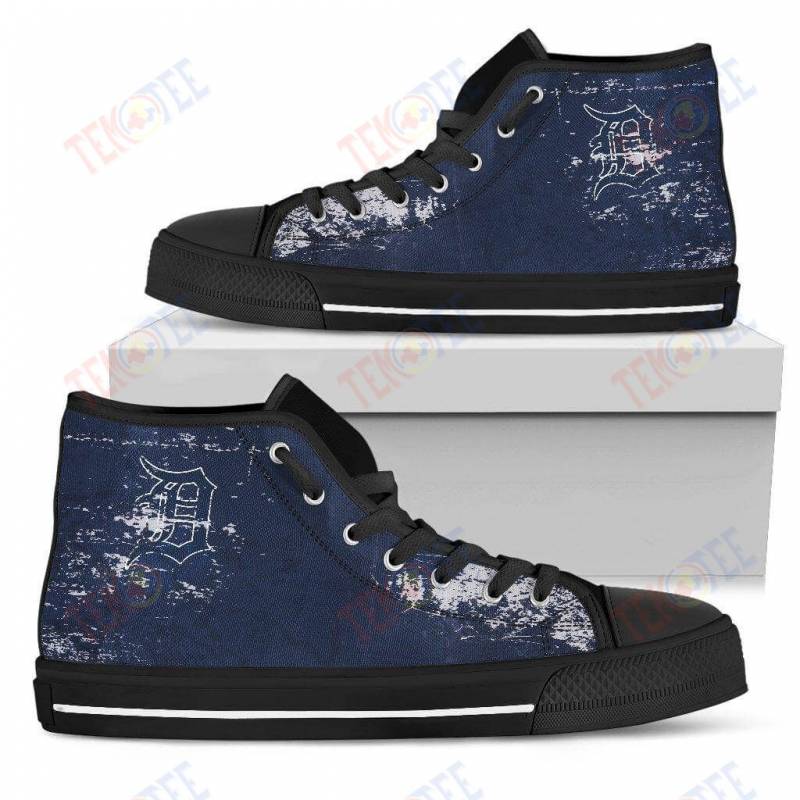 Mens Womens Detroit Tigers High Top Shoes Grunge Vintage Logo 3D Printable TMT345