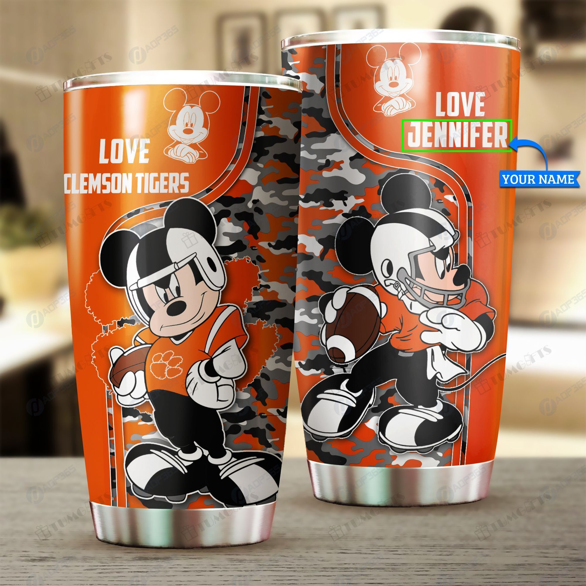 Buy Personalized Clemson Tigers Custom Stainless Steel Tumbler