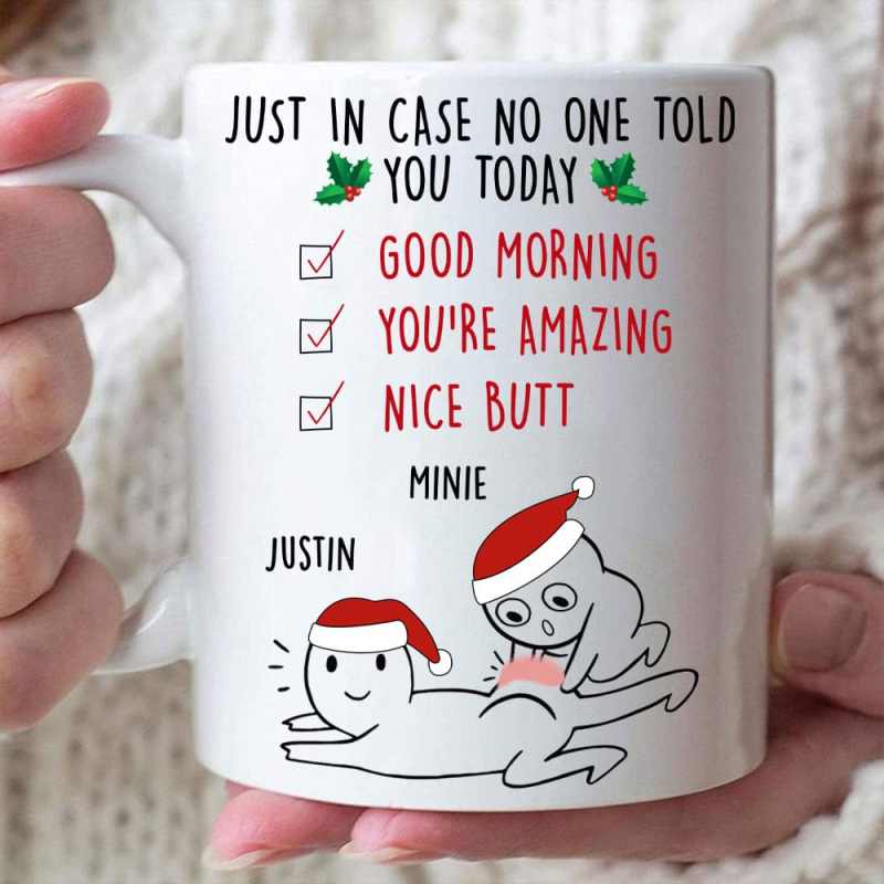 Personalized Just In Case No One Told You Today Mug, Christmas Gift For Couple