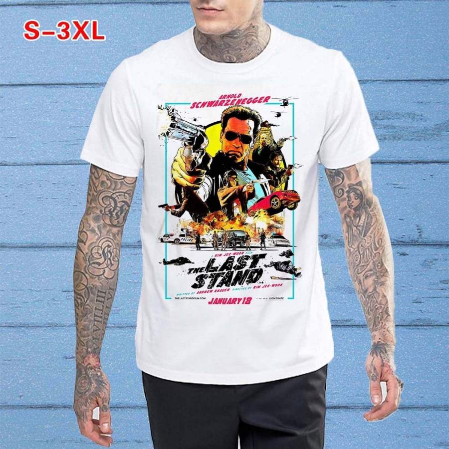 THE LAST STAND Movie Poster Ver. 1 T-Shirt Arnold Schwarzenegger Men’s T-Shirt