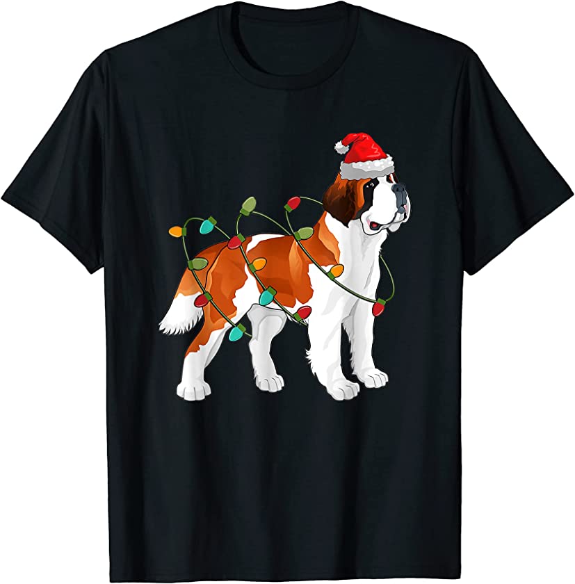 Vizsla Dog Ugly Christmas Sweater Xmas Tree Lights T-Shirt