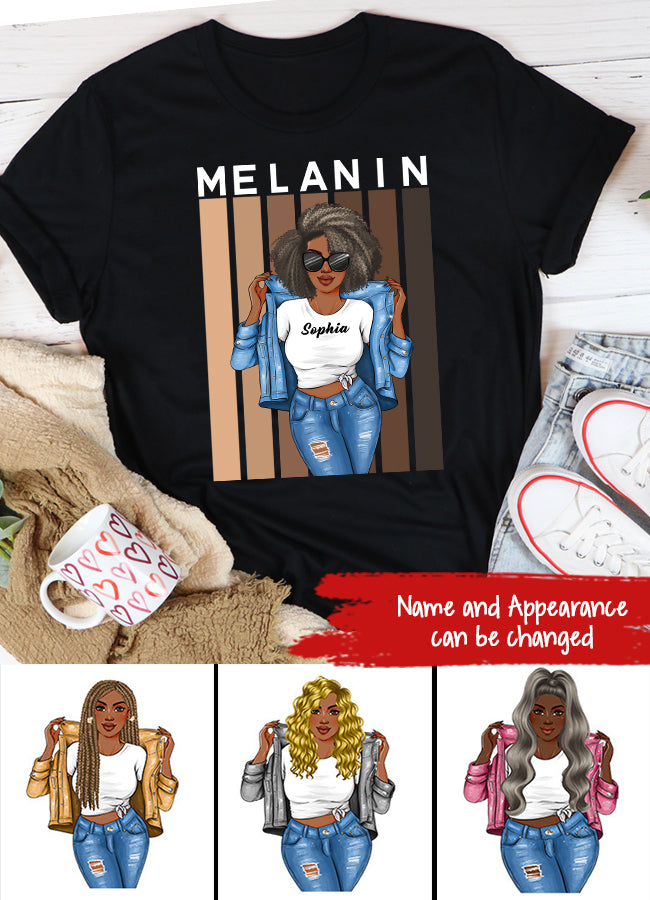 Melanin Shades Black Pride Short-Sleeve Unisex T-Shirt