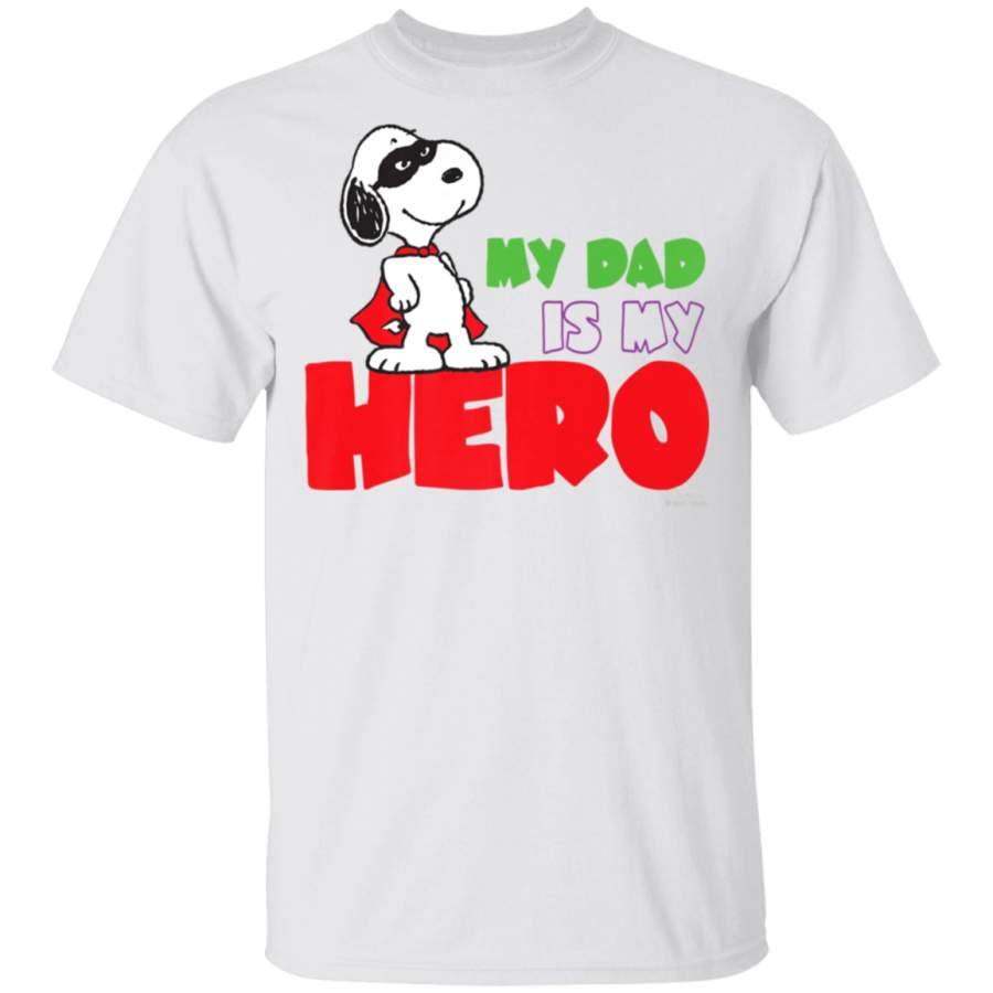 Peanuts Snoopy My Dad is My Hero T-Shirt