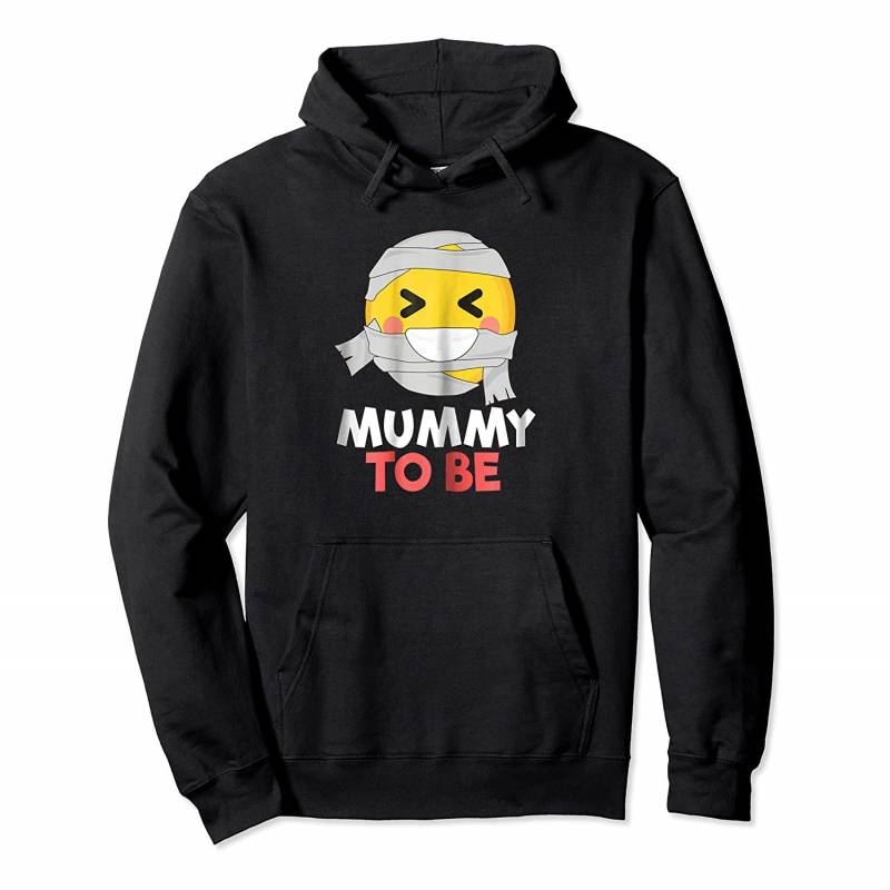 Womens Halloween Mummy Emoji Pregnancy Shirt for Women Pregnant Mom Pullover Hoodie, T-Shirt, Sweatshirt