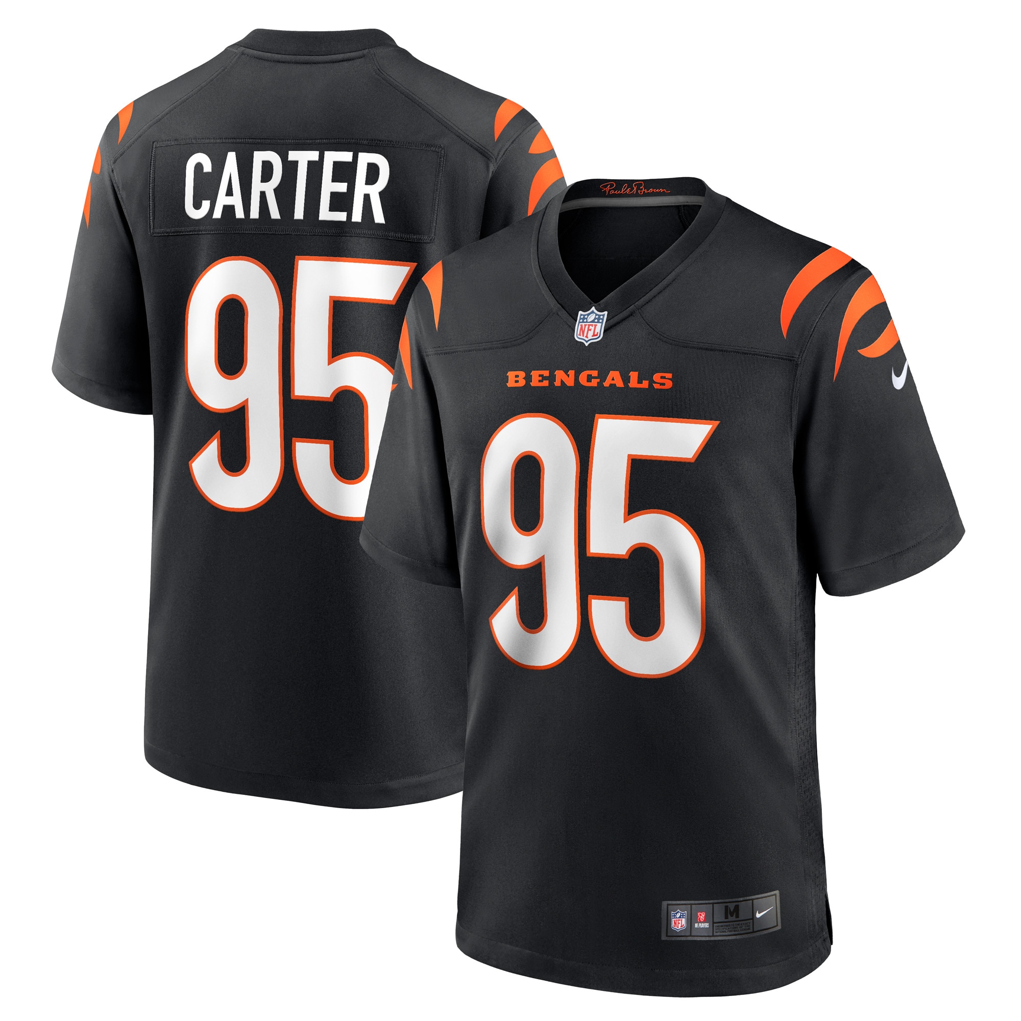 Zach Carter Cincinnati Bengals Game Player Jersey – Black