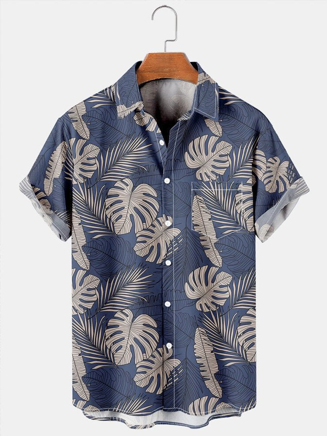 Men’S Aloha Shirt Tactical Hawaiian Shirt With Palm Tree – NanoShirt Store